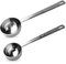 Q&A Kaffeelöffel für gemahlenen Kaffee, 2 Stück, Edelstahl-Kaffeemesslöffel-Set, 1 Esslöffel (15 ml) und 2 Esslöffel (30 ml)