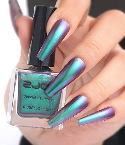 Major Dijit Chameleon Nagellack Holographischer Glitzer Schnell Trocknen Nagellack Schimmer Irisierend Chrom Nail Art Lack (02)