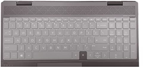 MiNGFi Silicone Keyboard Cover for HP Envy Fingerprint Reader x360 15 15-ed/ee/ed(2020) Envy 17 17-cg/ch(2020) - Transparent