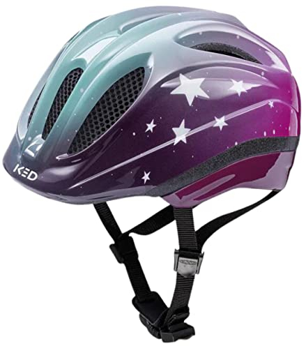KED Kinder Meggy Trend Fahrradhelm, Stars Pink Aqua, S (46-51cm)