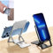 Supporto pieghevole portatile ultra sottile, pieghevole per telefono cellulare, supporto pieghevole regolabile, supporto da viaggio compatibile con iPhone smartphone e iPad tablet(1pc/argento)
