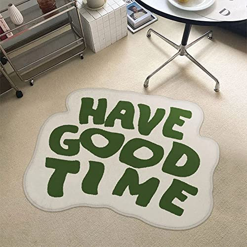 Badezimmerteppiche Have Good Time Englisch Buchstaben Badematte Dekor Teppich Grün rutschfest Schlafzimmer Boden Teppich Badematte saugfähige Bahtub Matten Duschwanne (71,1 x 78,7 cm)