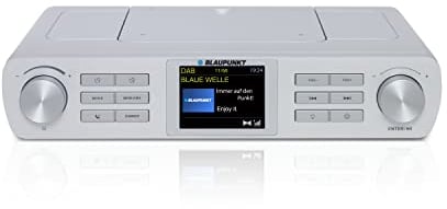 Blaupunkt KRD 100, radio da cucina Bluetooth con DAB+, sottopiano radio, DAB Plus, FM, Multidisplay, radio digitale con orologio, luce LED, 2 timer posteriore, cabinet radio, argento