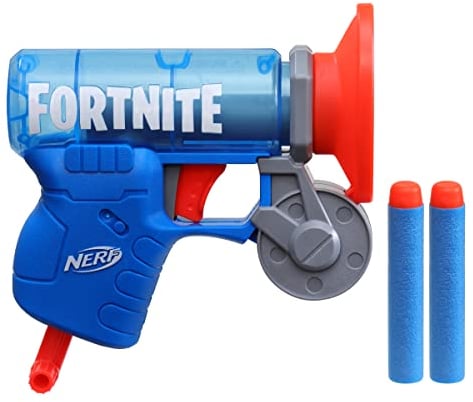 Nerf Fortnite MicroShots Micro Grappler Mini Dart-Fire Blaster Fortnite Grappler Equipment Design inkl. 2 Offiziellen Nerf Elite Darts