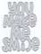 DzIxY You Make Me Smile Metal Cutting Dies for Clear Stamps and Metal Cutting Dies Sets for Card Making Scrapbooking Paper Supplies Seals Storage Pockets