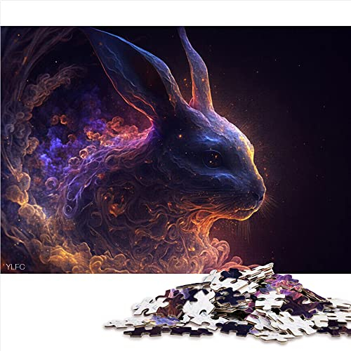 1000 Teile Puzzle Tier Hase Puzzles für Holzpuzzle Familienaktivität (Größe 50x75cm)