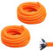 Split Loom Tubing Wire Conduit, Orange Corrugated Wire Tube Cable Protection Pipe Cable Tidy Tube for TV Cables, Electric Wire, Garden Lights (OD 21mm, 6 Meter)