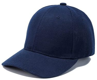 Boolavard - Gorra de Béisbol para niños y niñas, de Algodón Suave, Ligera, Tamaño Ajustable para niños de 2 a 9 años (Azul Marino)