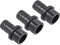 M METERXITY 3 Paquet PVC Tuyau Raccord - Eau Tube Connecteur, 25mm Barbillon Droit Tuyau Joint, Appliquer à Extérieur/Jardin/Piscine (OD 32mm, Noir)