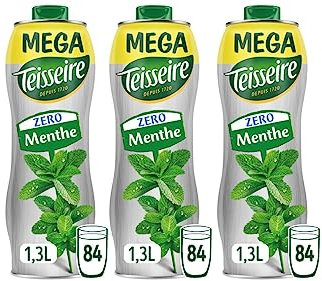 Pack de sirops menthe MEGA zéro 3x1,3L