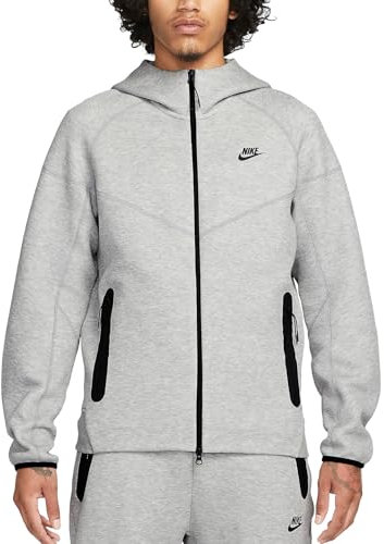 Nike FB7921-063 M NK TCH FLC FZ WR Hoodie Maglia Lunga Uomo Dk Grey Heather/Black Taglia 3XL-T