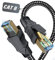 MAXGROUP Cat 8 LAN Kabel 25m, 40Gbps 2000MHz Netzwerkkabel S/FTP Ethernet Hochgeschwindigkeits Gigabit RJ45 Nylon Geflochtener Patchkabel mit Vergoldung, für PS5 PS4 Router Modem TV Switch Laptop
