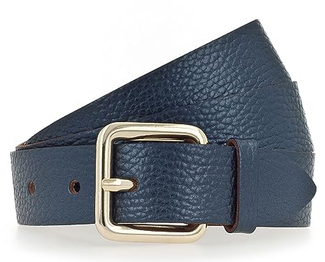 Vanzetti Leder Gürtel 30mm Metallic Belt W110 Blue Metallic dunkelblau