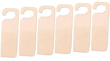 TOYANDONA 6pcs Door Knob Sign Sublimation Door Hanger Decorative Door Knob Hangers Craft Hanging Do Not Disturb Sign Wood Door Signs Home Decoration Blank Pendant Message Board Wooden Bamboo