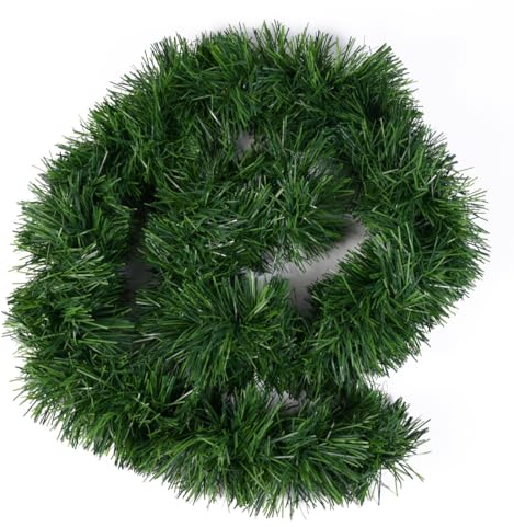 5X Weihnachtsgirlande grün 10 Meter - künstliche Dekogirlande Ø 10 cm - Tannen Girlande Weihnachten
