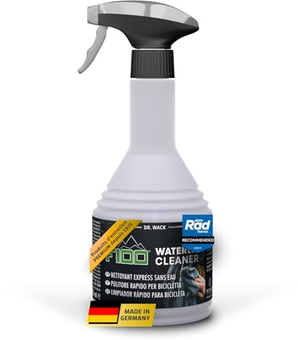 Dr. Wack - F100 Soin express pour vélo 500 ml - Nettoyant rapide pour tout le vélo - Nettoyant vélo en spray doux pour les matériaux - Nettoyage sans eau - Soin premium pour vélo