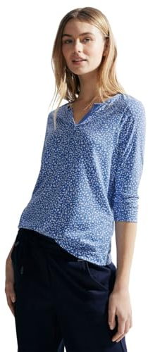 CECIL Damen B320875 T-Shirt 3/4 Arm Bedruckt, Water Blue, S EU