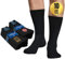 SOXCO Chaussettes Homme 39-42 Homme Hautes Noires, Business Socks, Lot de 10 paires, 39-42
