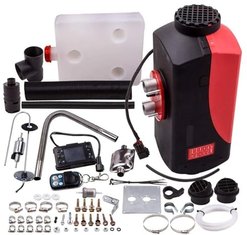 KongNy 12V 2KW Tragbare Diesel-Luftheizung, Kraftstoff-Standheizung Mit Fernbedienung + LCD-Display, Kompatibel Mit Bus, Wohnmobil, Anhänger, SUV, Boot