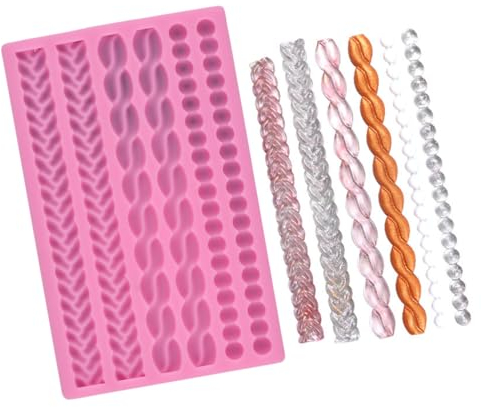 HawZeerLy 1 Pcs Knit Rope Silicone Molds Pearl Chocolate Mould Mould for Fondant for Birthday Party Cake Cupcake Kitchen Baking Tools