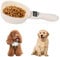 Dog Food Measuring Cup, Digital Dog Food Scoop Measure, Precise Pet Food Scoop with LED Display 4 Measuring Units, Measure Liquid/Dry Items, Max 800g (White)