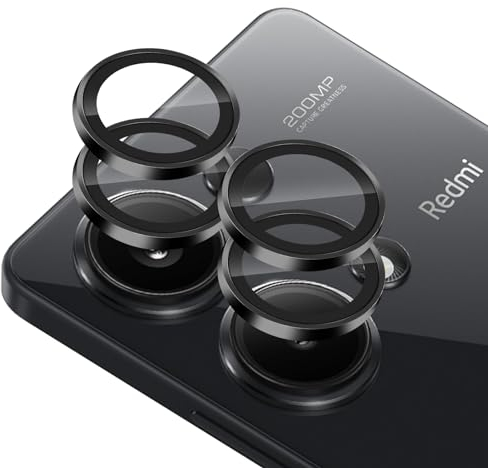 Haofun Camera Lens Protector for Xiaomi Redmi Note 13 Pro 4G, Tempered Glass Back Lens [Flash Photography is Not Affected], Anti-Scratch, 9H Hardness