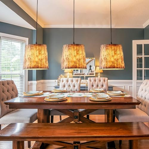 MyLjp Vintage Holz Kronleuchter Runder Kronleuchter 200cm Höhenverstellbar Kronleuchter Basis E27 Für Restaurant Küche Wohnzimmer (ohne Glühbirne)(C)