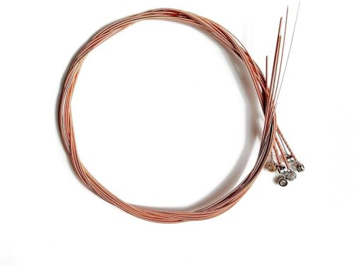 Msagkah 1 juego de 6 cuerdas para guitarra acústica de acero inoxidable para guitarra acústica (cobre)