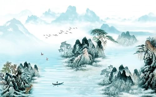 Papier Peint Panoramique Paysage Vert Papier Peint Chambre Adulte Papier Peint Panoramique Enfant Papier Peint Salon Décoratif Papier Peint Intissé 350x240cm