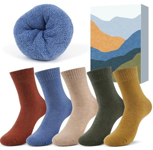 Kuschelsocken Damen Geschenke für Frauen Weihnachten: Wollsocken Thermosocken Damen Wintersocken, Weihnachtsgeschenke für Frauen Geschenke für Mama Oma Adventskalender Frauen Warme Socken Damen 39-42