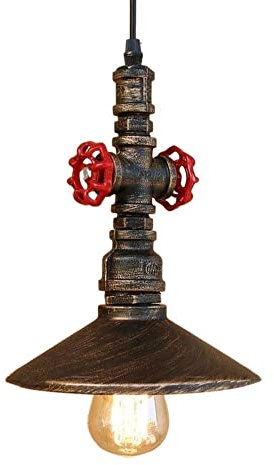 ZVALIEVYE Lampadario a Soffitto per Tubo Dell'Acqua Steamvintage Industriale Lampadario 40W E27 1 Lampada Lampadario per la Decorazidella Casa Lampadario in Metper Garage Lampadario per Tubo da Garage