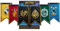 Harry Potter Party Deko Zimmer Hogwarts Wappen 6er Set Geburtstag Banner Wand Dekoration für Kinder Teenager und Erwachsene