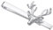 Asienice Pince à Cravate en Forme de Cerf en Argent Pinces à Cravate pour Homme Convient aux Entreprises de Mariage