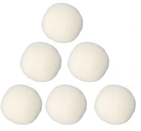 6 Pièces Boules de Séchage de Laine Haute densité Adsorbent Réduire l'électricité Statique Boules de Laine de Lessive 4 Cm/1,6 Pouces, Accessoire Multifonctionnel pour un Usage