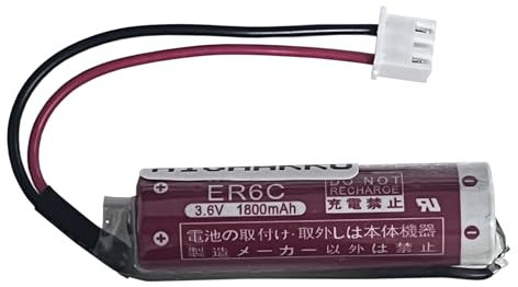 HIGHAKKU Replacement Battery ER6C AA 3.6V Compatible with PLC FX2N-128MR FX2N-48MT FX1N PLC MAXELL F2-40BL