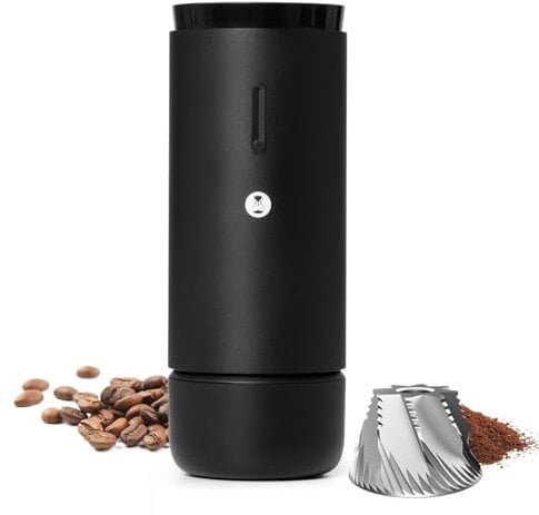 TIMEMORE Kaffeemühle, Tragbare Elektrische Kaffeemühle mit S2C-042-EI patentiertem achteckigem Mahlwerk, 30 Mahlstufen für Espresso/Pour-Over/Pressekanne/Moka Pot, Kompakte Bohnenmühle für Haushalt