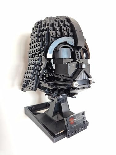Miles Solutions Studio - Wall Mount Bracket Holder For Lego Helmet Head Collection, Star Wars, DC, Marvel - Black Plastic Frame, 130L x 85W x 18H mm.