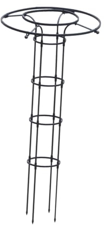 Garten Obelisk Rankgitter Vertikal Schirm Rankgitter Turm Rahmen für Rosen Reben 150cm Höhe Schwarz