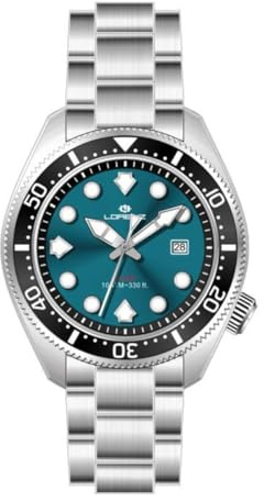 Lorenz Diver 26169LL Herren-Sportuhr, Quarz, wasserdicht bis 100 m, Armband aus Edelstahl