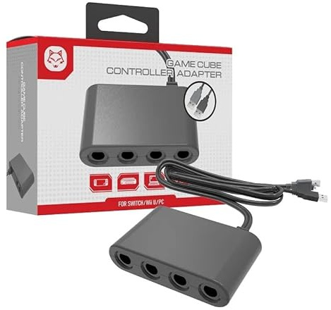 Adaptateur de manette de jeu - Convertisseur 3 en 1 pour Switch, Wii U & PC, prend en charge 4 manettes, fonction turbo, connexion USB Plug & Play, signal stable, idéal pour les manettes de style
