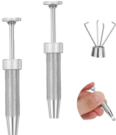 2pc Edelstahl Piercingzange | Piercing Zange für Kugeln | Piercingzange zum Festhalten Perfekt für Schmuckherstellung und Elektronische Komponenten