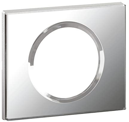 LEGRAND - Plaque Céliane - Plaque de Finition pour Prises et Interrupteurs Céliane - 1 Poste - Verre Miroir