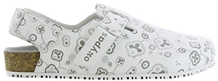 Oxypas BiancaS3601wht Bianca SRC Bio Arbeitsschuhe mit Riemen, Grau (Grey Patterned), 37 EU