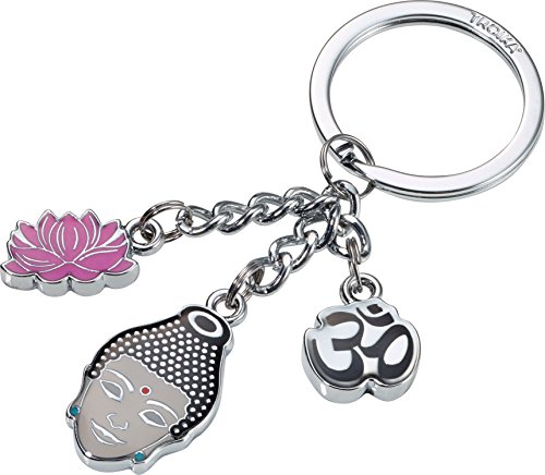Schlüsselanhänger Buddha Mindful von TROIKA mit Lotusblüte, das Geschenk für Achtsamkeit und Yoga