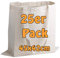 Cottonbagjoe 25er Set - Baumwolltasche natur – ca. 45 x 38 cm mit langen Henkeln (ca. 2,5 x 70 cm) – robuste Stofftasche aus 100% Baumwolle, 180 g/m², Öko-Tex 100 zertifiziert