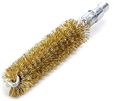 Lessmann Rohrbürste ø 10 mm (mit Außengewinde, Gesamtlänge 115 mm, Bürstenhöhe 80 mm, Gewinde M6, Messingdraht gewellt) 500710