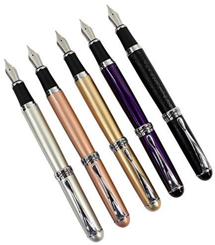 zoohot Jinhao x750 Füllfederhalter-Set, mittlere Feder, Business Executive, 5 Stück