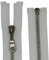 Erlif Metall-Reißverschluss Metall teilbar 5mm (hellgrau, 75cm)