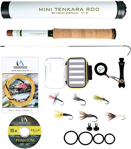 MAXIMUMCATCH Mini Tenkara Ruten 285/360CM Teleskopierbare Carbon Tenkara Rute 6:4/7:3Aktion