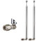 Vecys 8 Abschnitte Teleskopantenne SMA Männlich Anschluss Radio Ersatzantenne 735mm für TV AM FM Radio Stereo Receiver (2 Stück)